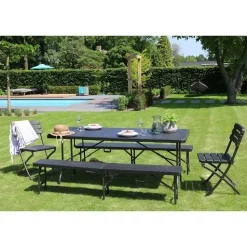 ERRO Tuinbank inklapbaar - 180cm - houtlook