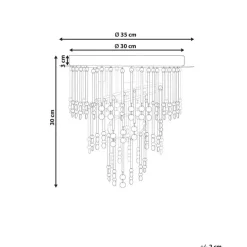 ESMELLE - Kroonluchter - Zilver - ⌀ 35 cm - Kristal