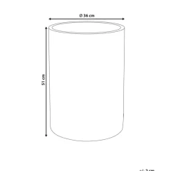 EUCOMMIA - Bloempot - Grijs - MgO