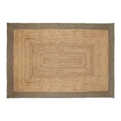 Eva Interieur Vloerkleed Jute - Naturel/Groen - 140x190