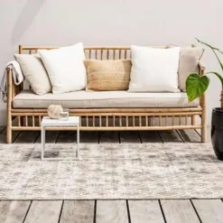 Eva Interior Buiten vloerkleed Frost - Bruin/Wit - 200x290 cm