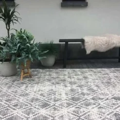 Eva Interior Buiten vloerkleed - Frost - Grijs/Wit- 200x290 cm