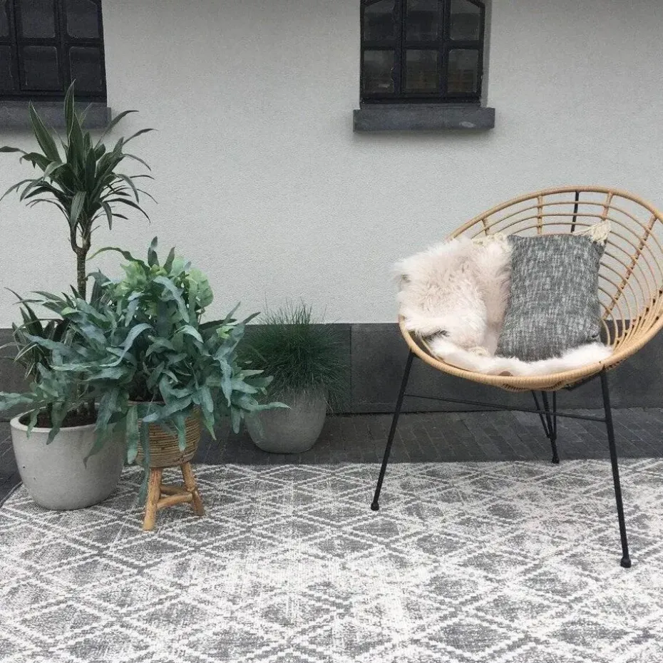 Eva Interior Buitenkleed Grijs Frost - 200 x 200 cm