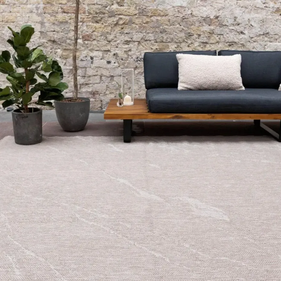 Eva Interior Buitenkleed Marble naturel/wit - 290 x 200 cm