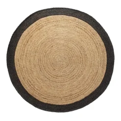 EVA Interior Vloerkleed Jute Rond - Naturel/Antraciet - 180 Ø