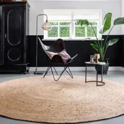 EVA Interior Vloerkleed Jute Rond - Naturel - 240 Ø (L)