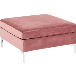 EVJA - Ottomaan - Roze - Fluweel