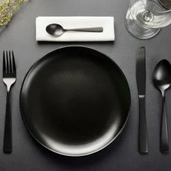 Excellent Houseware tafel bestek - 16x delig - mat zwart - rvs