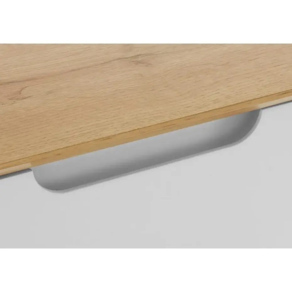 Ezra - Schoenenkast met 2 kleppen in eiken / witte spaanplaat