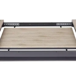 FANES - Eettafel uitschuifbaar - Grijs - 184/244 x 90 - Aluminium