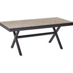 FANES - Eettafel uitschuifbaar - Grijs - 184/244 x 90 - Aluminium