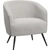 Fauteuil Carlton - bouclé stof - lichtgrijs