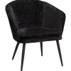 Fauteuil Cloe - stof - zwart