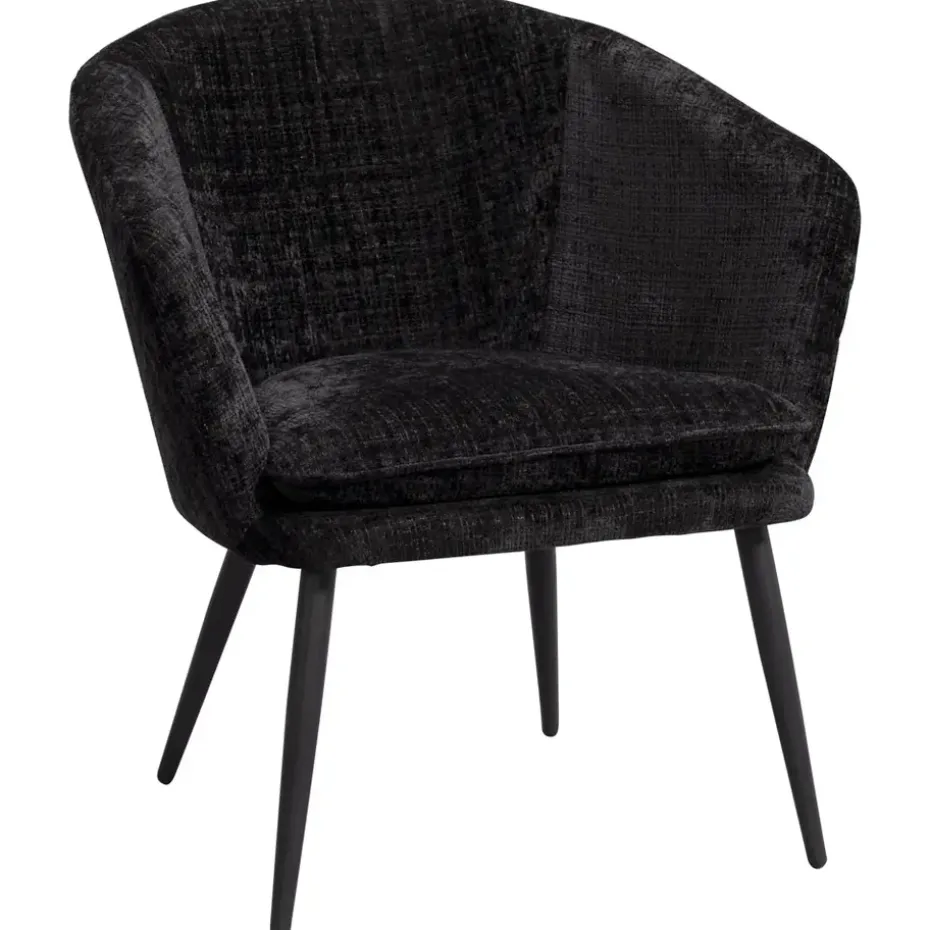 Fauteuil Cloe - stof - zwart