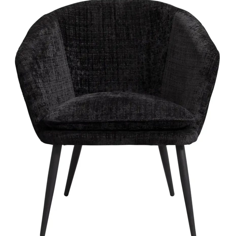 Fauteuil Cloe - stof - zwart