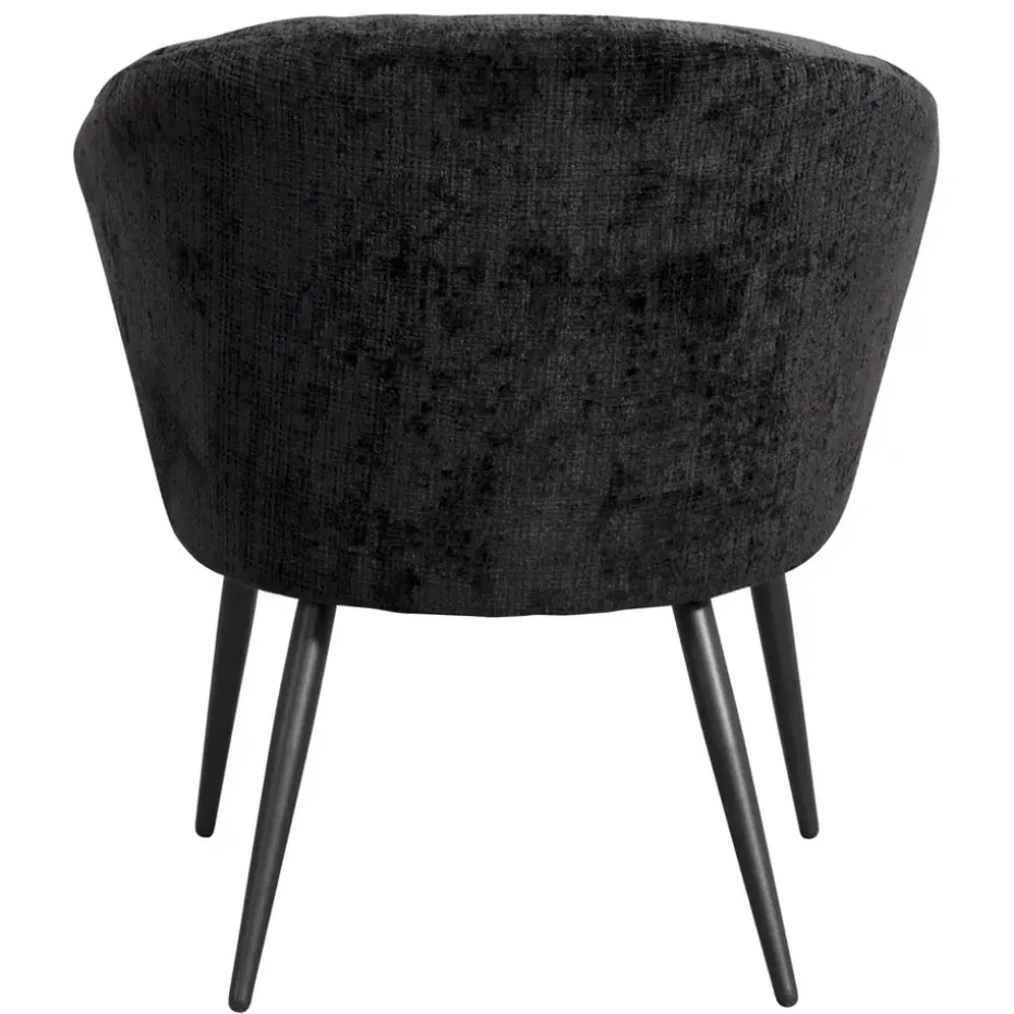 Fauteuil Cloe - stof - zwart