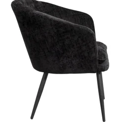 Fauteuil Cloe - stof - zwart