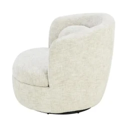 Fauteuil Crème Stof/Staal - Draaibaar - 85x84x76cm - Britt