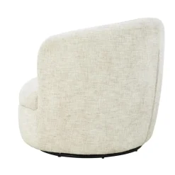 Fauteuil Crème Stof/Staal - Draaibaar - 85x84x76cm - Britt