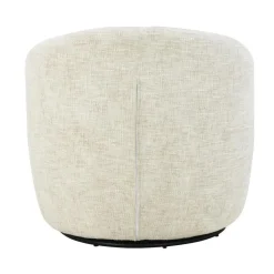 Fauteuil Crème Stof/Staal - Draaibaar - 85x84x76cm - Britt