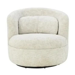 Fauteuil Crème Stof/Staal - Draaibaar - 85x84x76cm - Britt