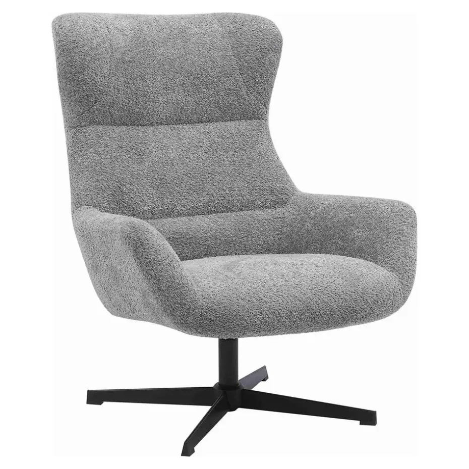 Fauteuil Draaibaar - Donkergrijs Stof - 89x80x101cm - Bescia