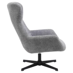 Fauteuil Draaibaar - Donkergrijs Stof - 89x80x101cm - Bescia
