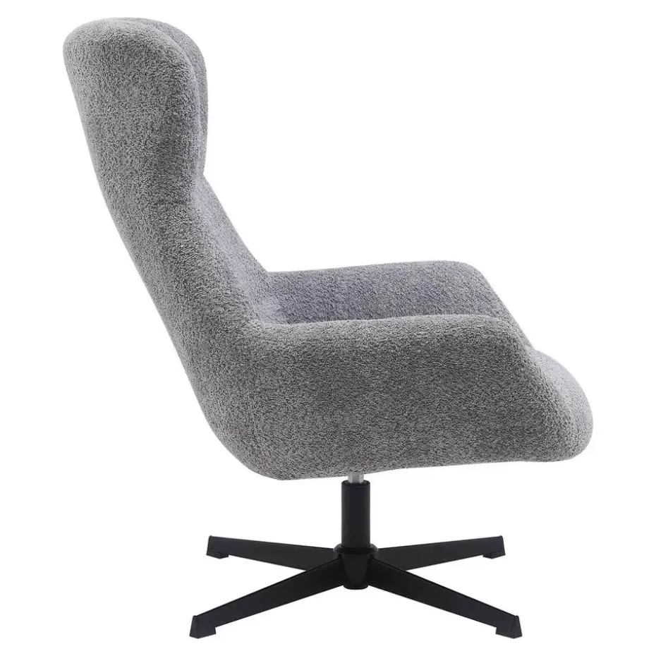 Fauteuil Draaibaar - Donkergrijs Stof - 89x80x101cm - Bescia