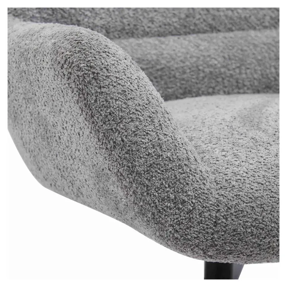 Fauteuil Draaibaar - Donkergrijs Stof - 89x80x101cm - Bescia