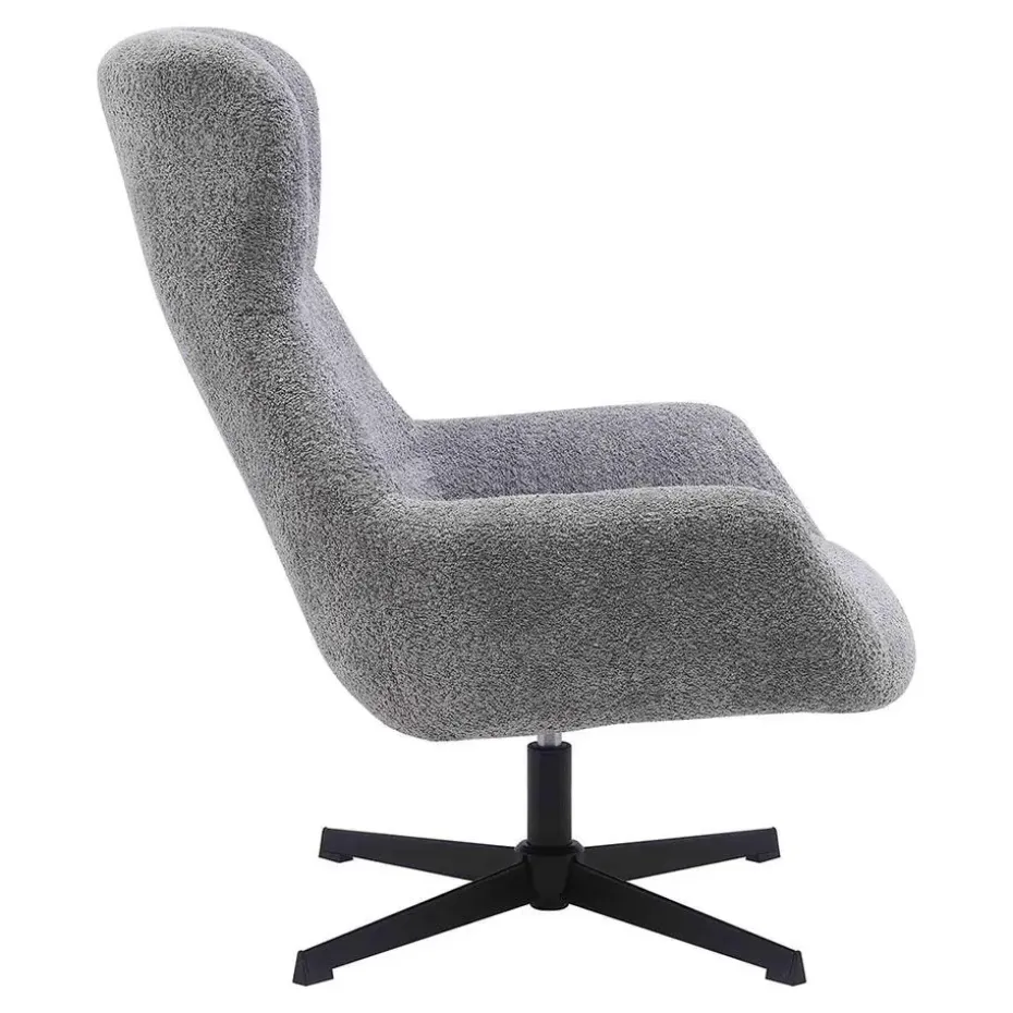 Fauteuil Draaibaar - Donkergrijs Stof - 89x80x101cm - Bescia