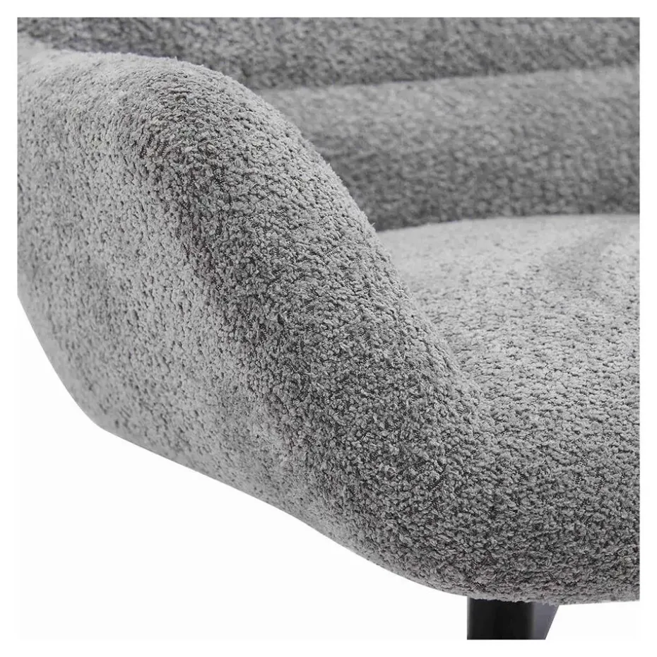 Fauteuil Draaibaar - Donkergrijs Stof - 89x80x101cm - Bescia