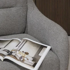 Fauteuil Draaibaar - Stof Taupe - 75x70x85cm - Matthias