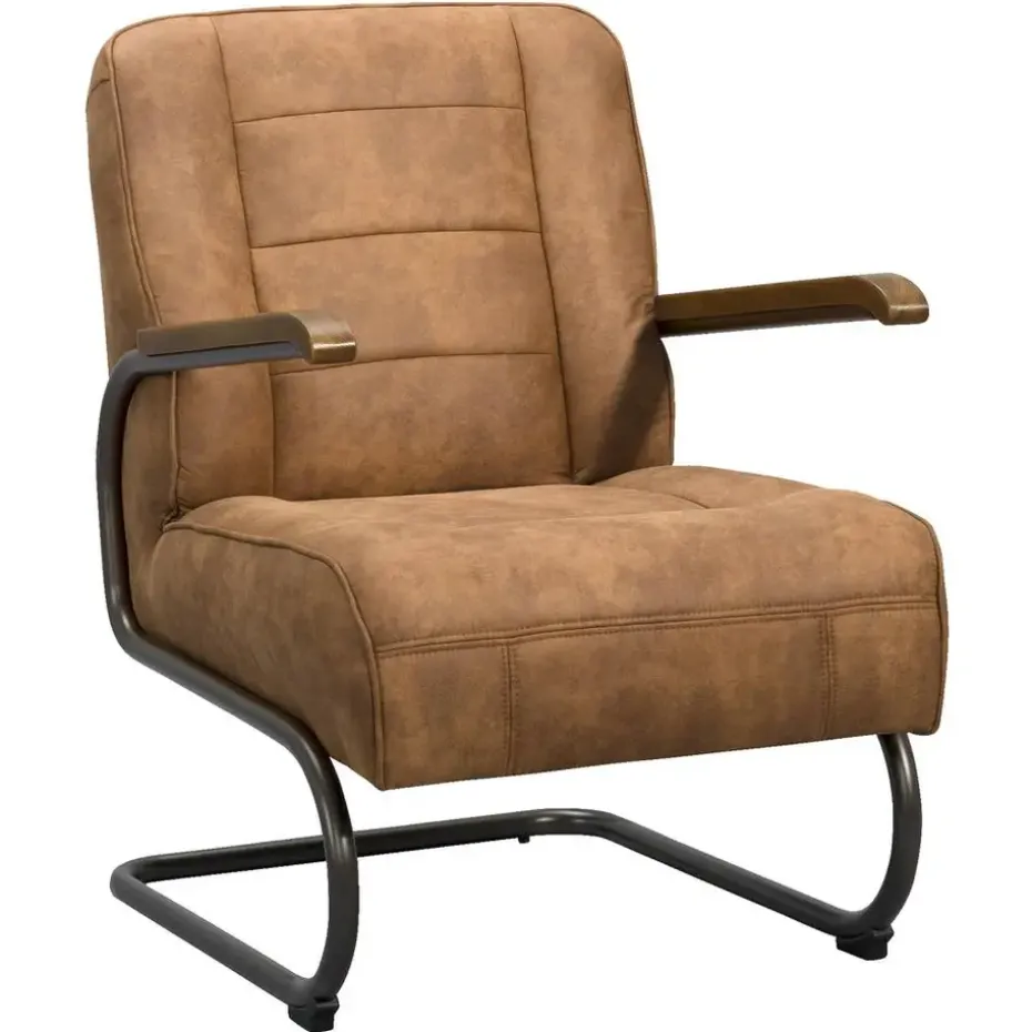 Fauteuil Ivar - stof - cognac