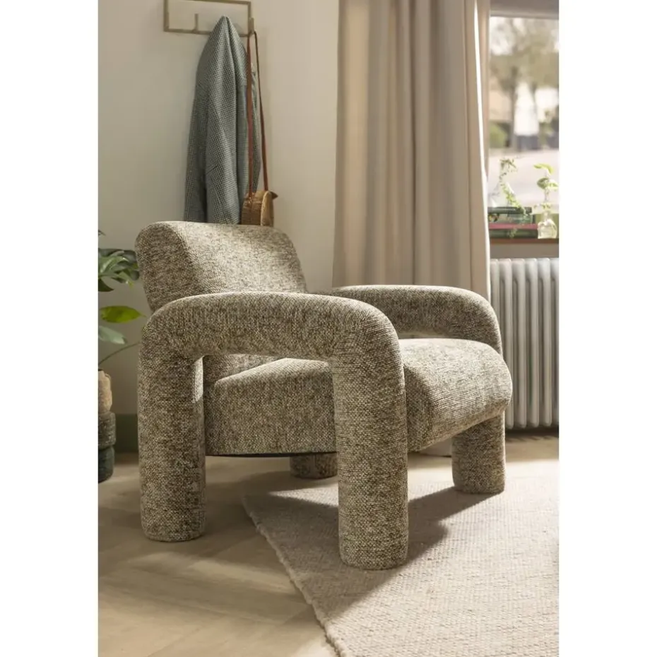 Fauteuil Puck - bruin melange