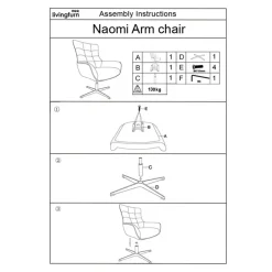 Fauteuil Stof Beige - Draaibaar - Zitdiepte 53cm - 53x53x99cm