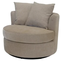 Fauteuil Taupe Stof - Zithoogte 45cm - Thony Luxe