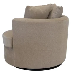 Fauteuil Taupe Stof - Zithoogte 45cm - Thony Luxe
