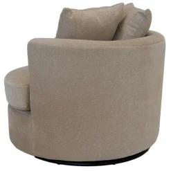 Fauteuil Taupe Stof - Zithoogte 45cm - Thony Luxe