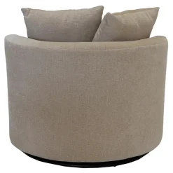 Fauteuil Taupe Stof - Zithoogte 45cm - Thony Luxe