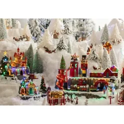 Feeric Christmas Kerstdorp kerstmarkt -licht, beweging, muziek