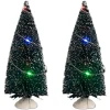 Feeric Christmas 2x decoratie kerstboompjes - 15 cm - 20 LEDs