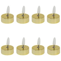 Feeric Lights & Christmas LED waxinelichtjes - 8x - goud glans