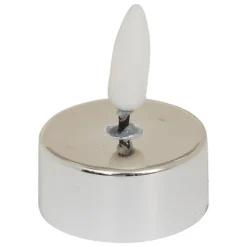 Feeric Lights & Christmas LED theelichtjes - 8x - zilver - 5,5 cm