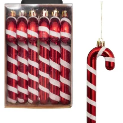 Feeric lights and christmas kersthangers - zuurstokken- 6x