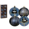 Feeric lights and christmas kunststof kerstballen- 8x- 8cm -blauw