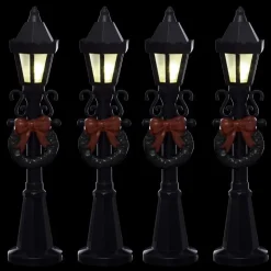 Feeric lights and christmas miniatuur lantaarns - 4x st- 10 cm