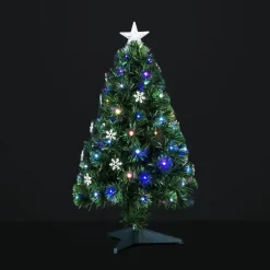 Feeric Lights Fiber kerstboom- met licht/piek - 90 cm - 74 leds