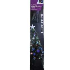 Feeric Lights Fiber kerstboom- met licht/piek - 90 cm - 74 leds