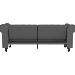 Felix - 3-zits slaapbank in grijze kunstleer