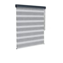 Fenstr duo rolgordijn Marseille lichtdoorlatend - antraciet (20707)